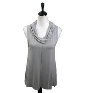 Bobbi Dazzler Gray Knit Cowl Neck Sleeveless Top Size Medium